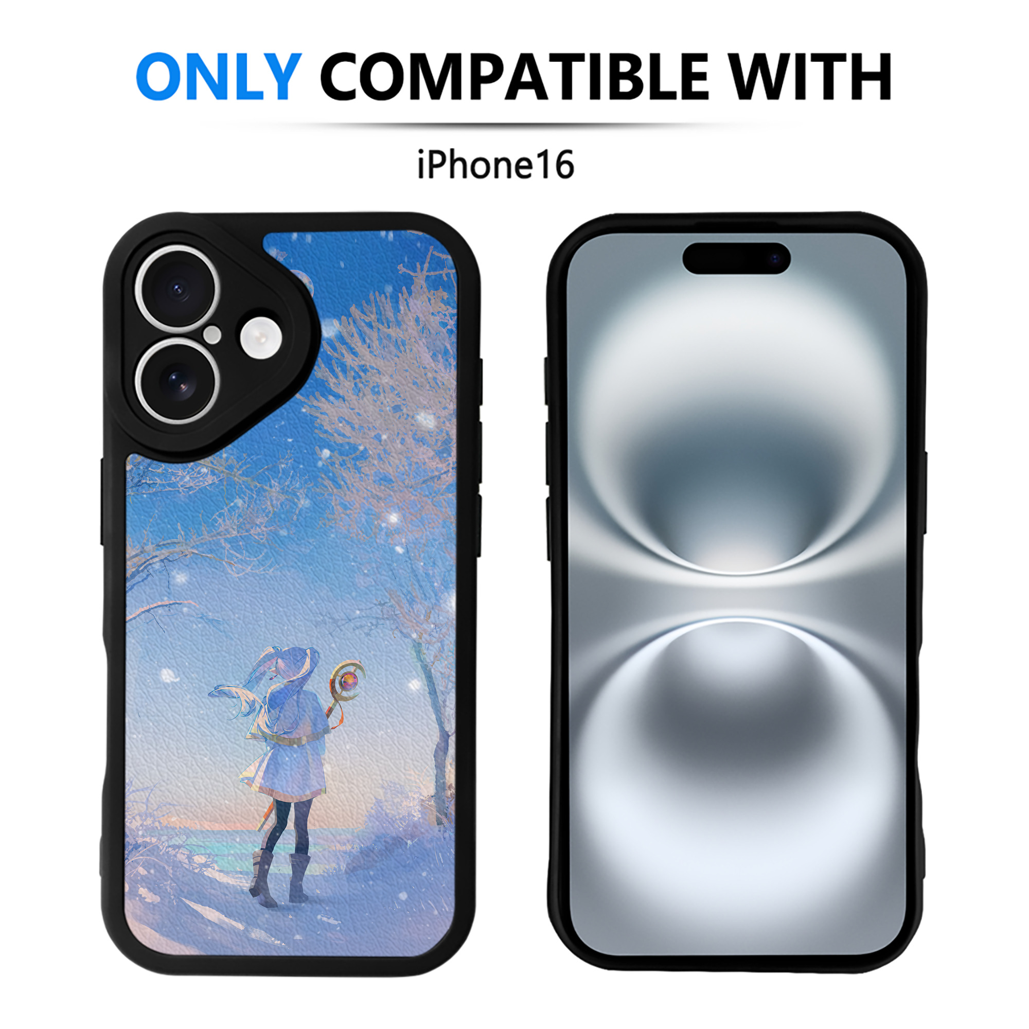 （画像用） 葬送のフリーレン Frieren 【iPhone 16シリーズ対応】シリコンスマホケース（レザー調） 材質：シリコン